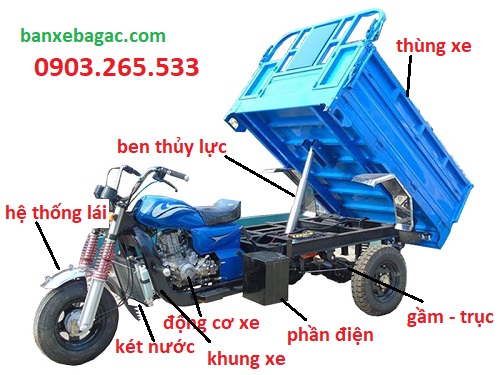 Bán xe ba gác mini giá tốt chế độ bảo hành chuyên nghiệp toàn quốc