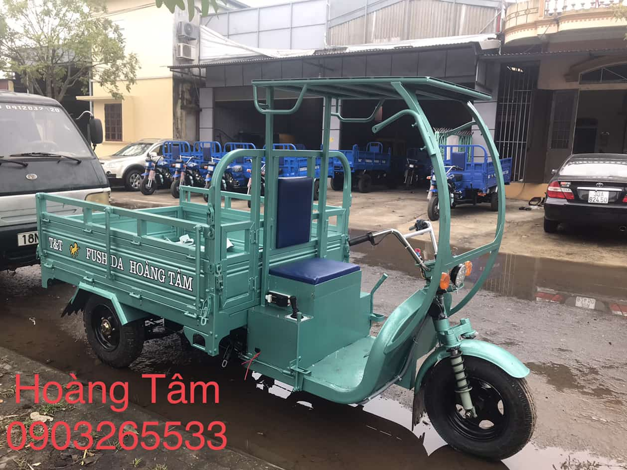 Mẫu xe điện ba bánh chở hàng T&T Fushida Hoàng Tâm