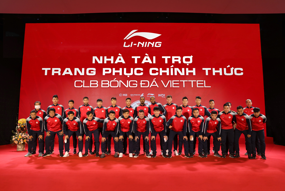 LI-NING TRỞ THÀNH NHÀ TÀI TRỢ TRANG PHỤC CHÍNH THỨC CỦA CLB BÓNG ĐÁ VIETTEL