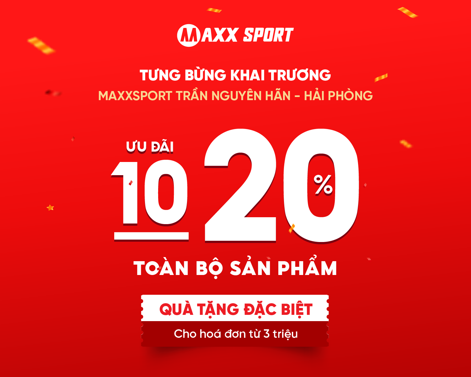 TƯNG BỪNG KHAI TRƯƠNG MAXXSPORT TRẦN NGUYÊN HÃN