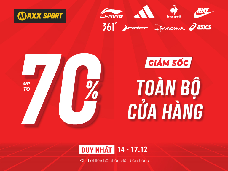 PRIVATE SALE: MAXXSPORT SALE SỐC - GIẢM SẬP SÀN TOÀN BỘ CỬA HÀNG