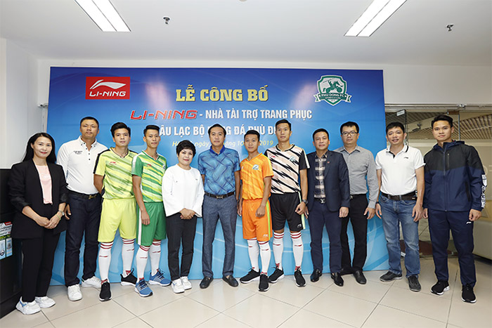 Li-Ning trở thành nhà tài trợ trang phục thi đấu của CLB Phù Đổng