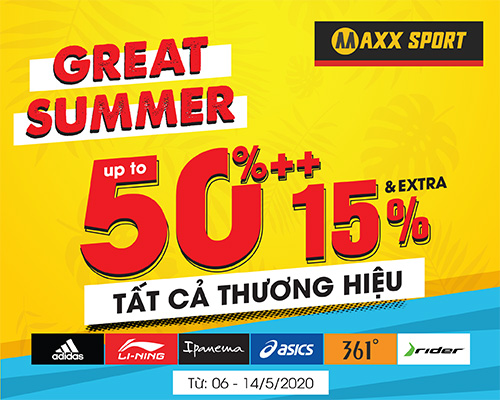 GREAT SUMMER SALE UPTO 50%++ & EXTRA 15% TẤT CẢ THƯƠNG HIỆU