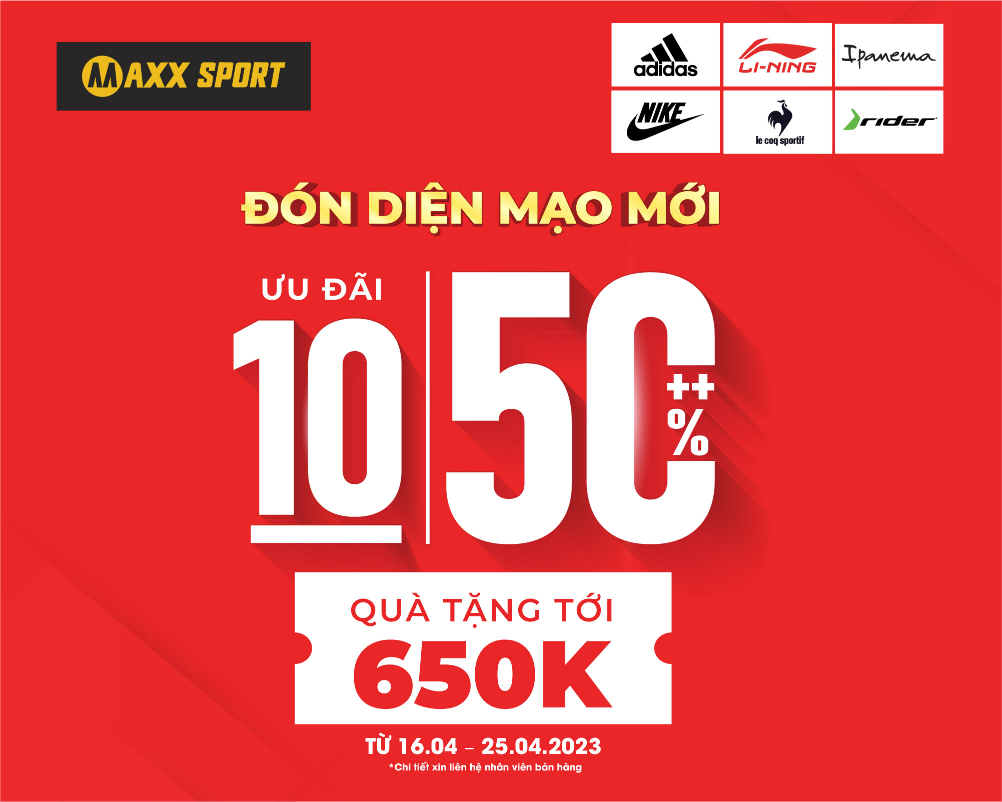 MAXXSPORT HÀ NAM TƯNG BỪNG KHAI TRƯƠNG - QUÀ TẶNG TỚI 650K