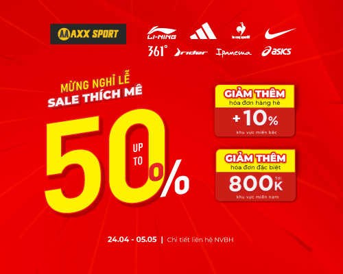 MỪNG ĐẠI LỄ - SALE THÍCH MÊ DUY NHẤT TẠI MAXXSPORT