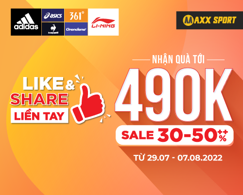 LIKE + SHARE LIỀN TAY NHẬN NGAY QUÀ TẶNG TỚI 490K - Cùng ngàn sản phẩm giảm 30-50%++