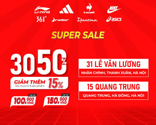 SUPER SALE DUY NHẤT TẠI MAXXSPORT | GIẢM 30-50%