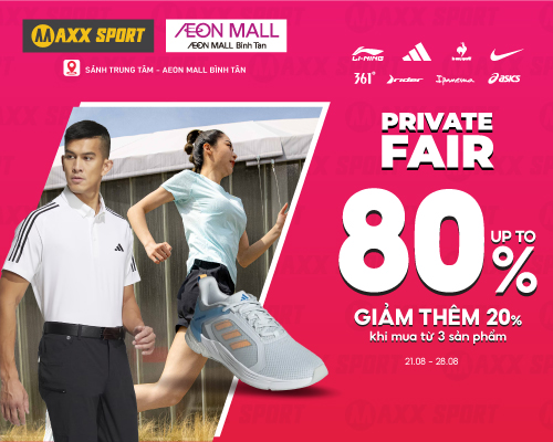 SALE KHỦNG TỚI 80% TẠI MAXXSPORT AEON MALL BÌNH TÂN