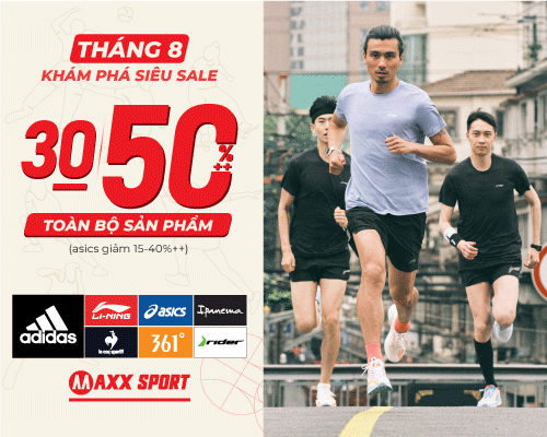 THÁNG 8 KHÁM PHÁ SIÊU SALE – 30-50% TẤT CẢ CÁC THƯƠNG HIỆU (ASICS GIẢM 15-40%++)