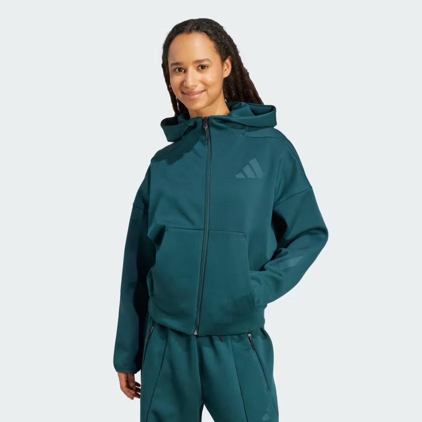 Áo hoodie adidas Z.N.E. khoá kéo Nữ - JW5321