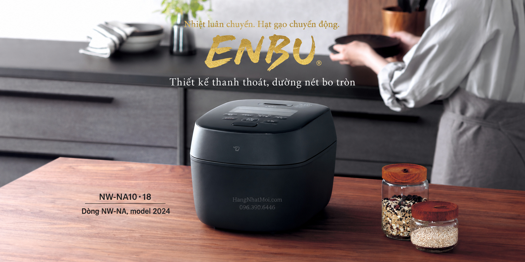 Thiết kế dòng Zojirushi NW-NA trong không gian bếp Nhật