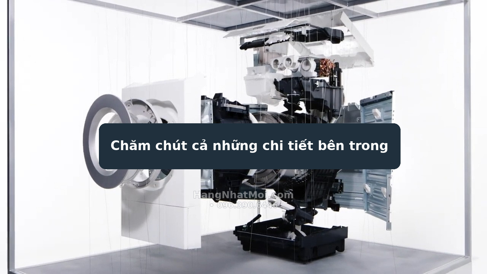 Minh họa các chi tiết bên trong của máy giặt sấy Panasonic LX