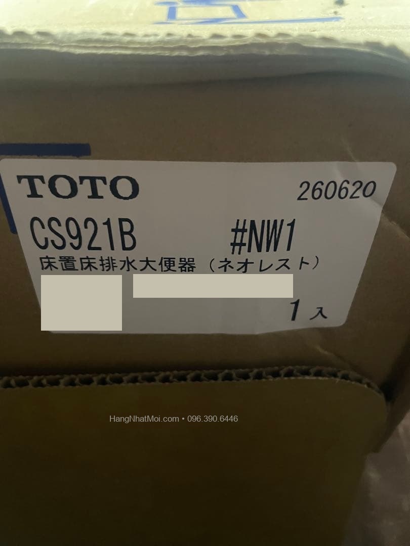 Cận nhãn thùng TOTO CS921B màu trắng #NW1 dùng chung AS1 AS2