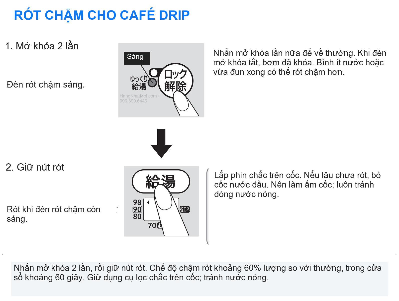 RÓT CHẬM CHO CAFÉ DRIP