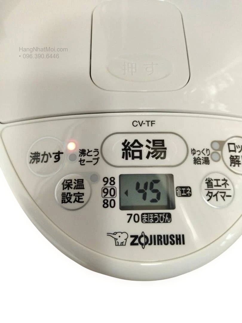 Bảng điều khiển CV-TF22-WA với màn hình nhiệt độ đang sáng