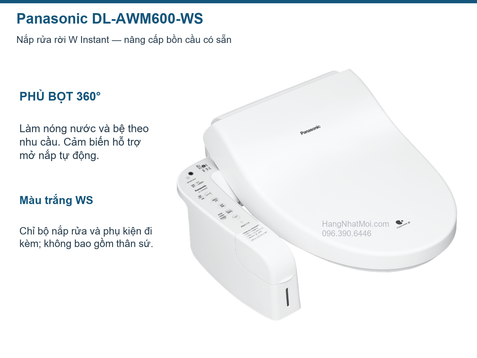 DL-AWM600-WS màu trắng WS, ngoại hình AWM hãng sử dụng chung 400/600