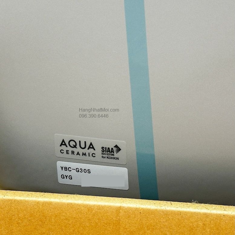 Tem Aqua Ceramic và mã thân sứ YBC-G30S màu GYG trên SATIS G8