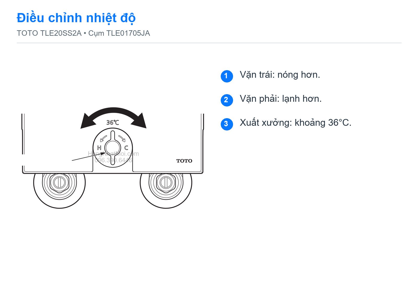 Điều chỉnh nhiệt độ TOTO TLE20SS2A