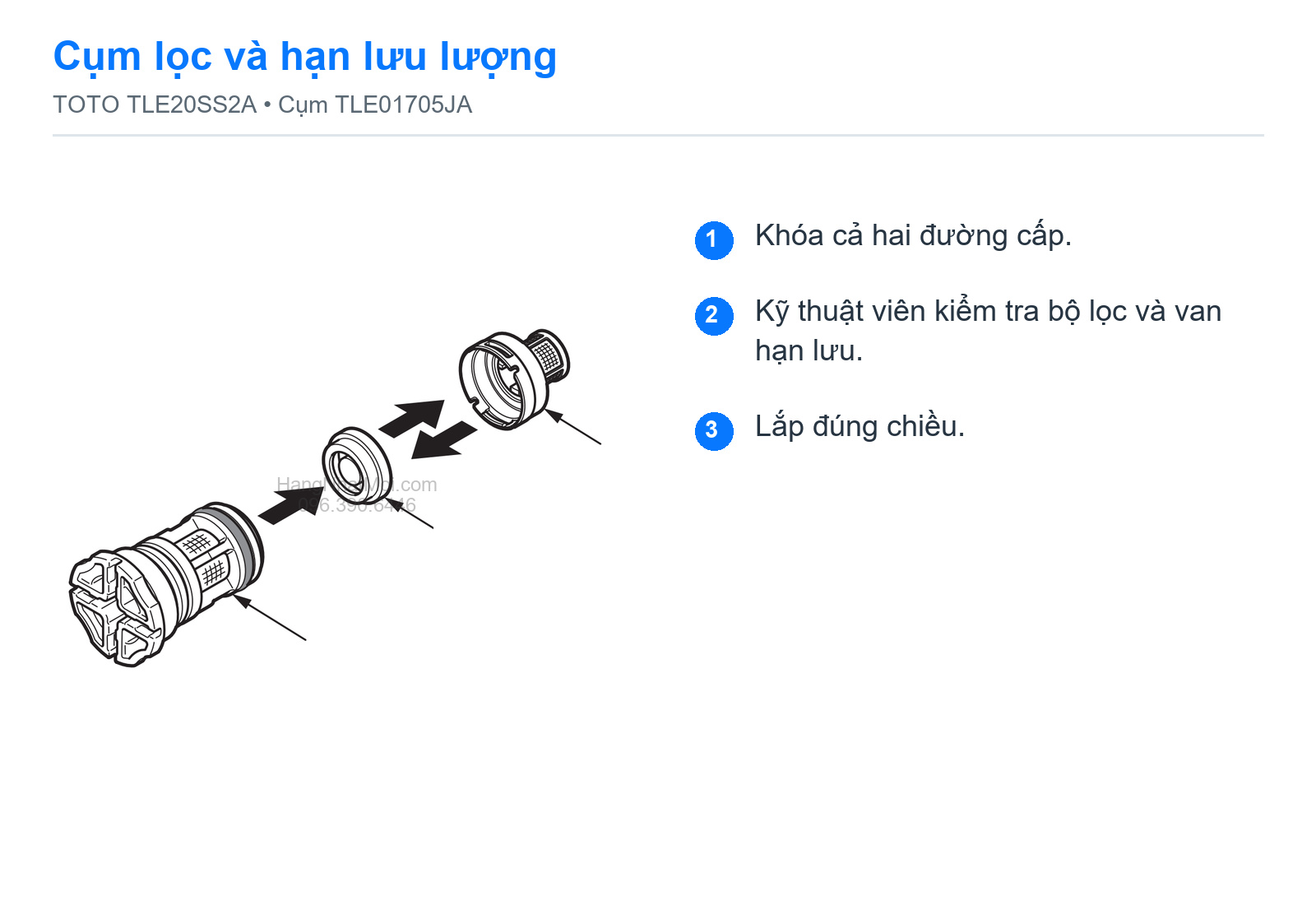 Cụm lọc và hạn lưu lượng TOTO TLE20SS2A