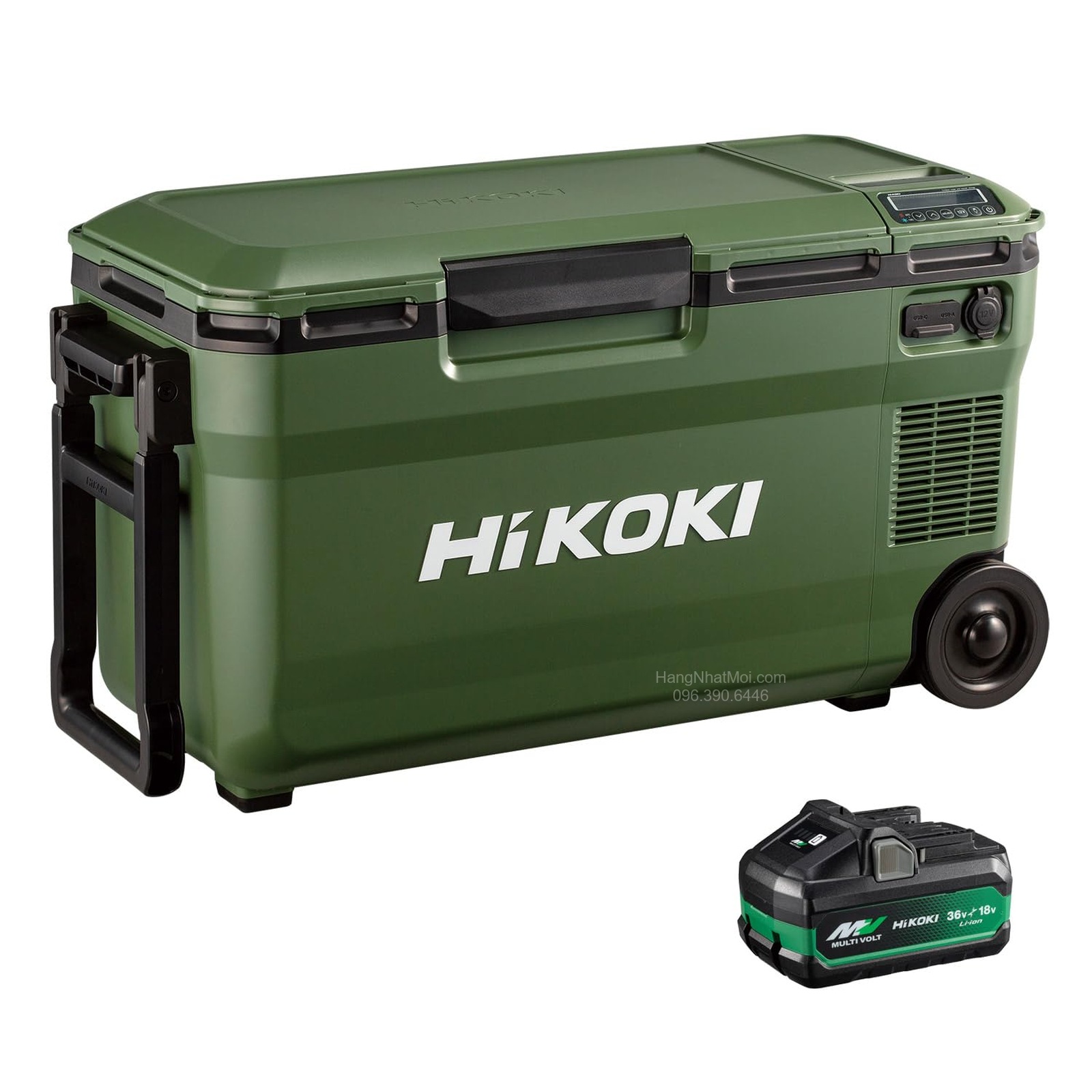 HiKOKI UL18DE 36L màu xanh rừng, bản đi kèm một pin BSL36B18X.