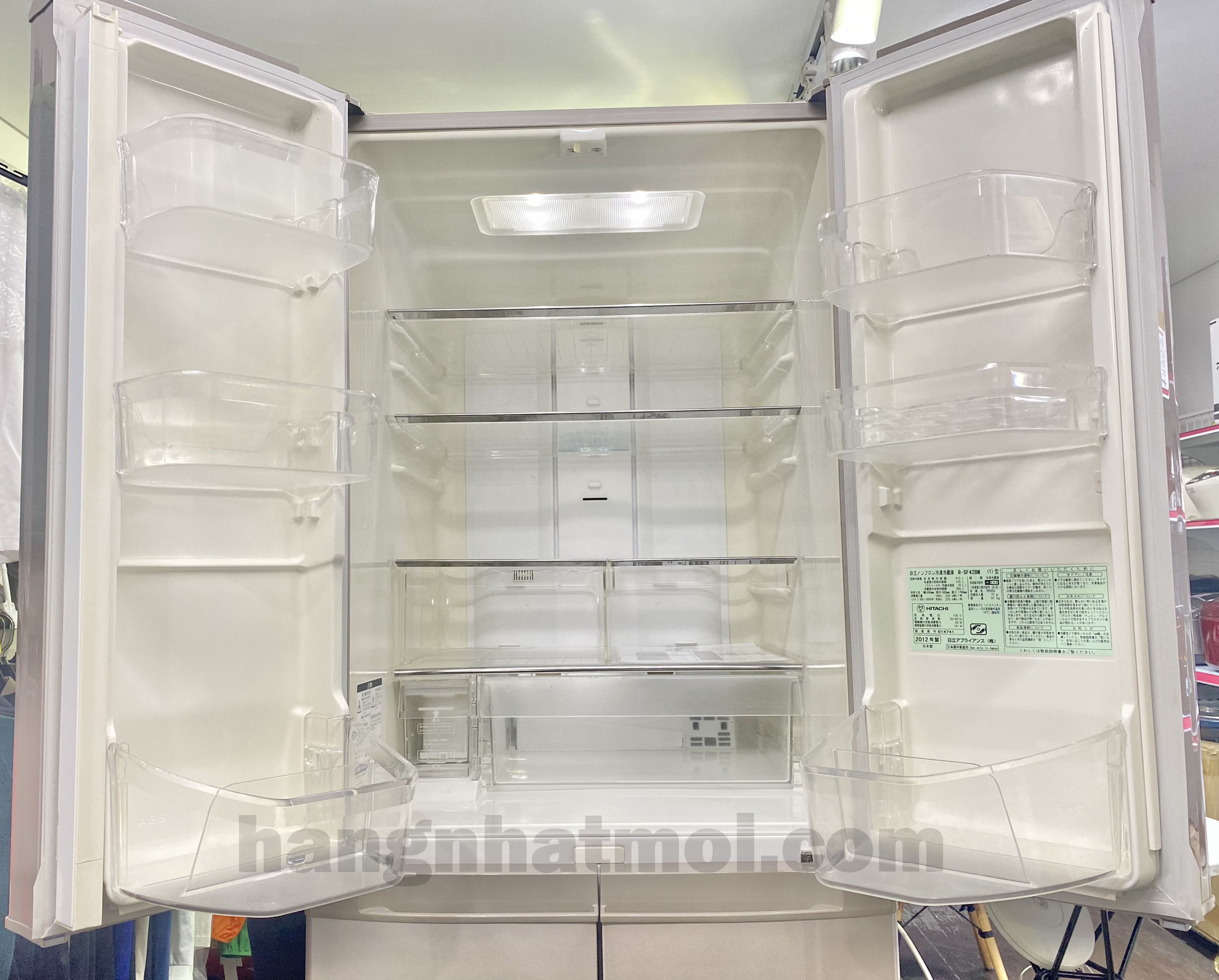 日立 HITACHI 5ドア自動製氷機能付き冷蔵庫 415L R-S42AM - キッチン家電