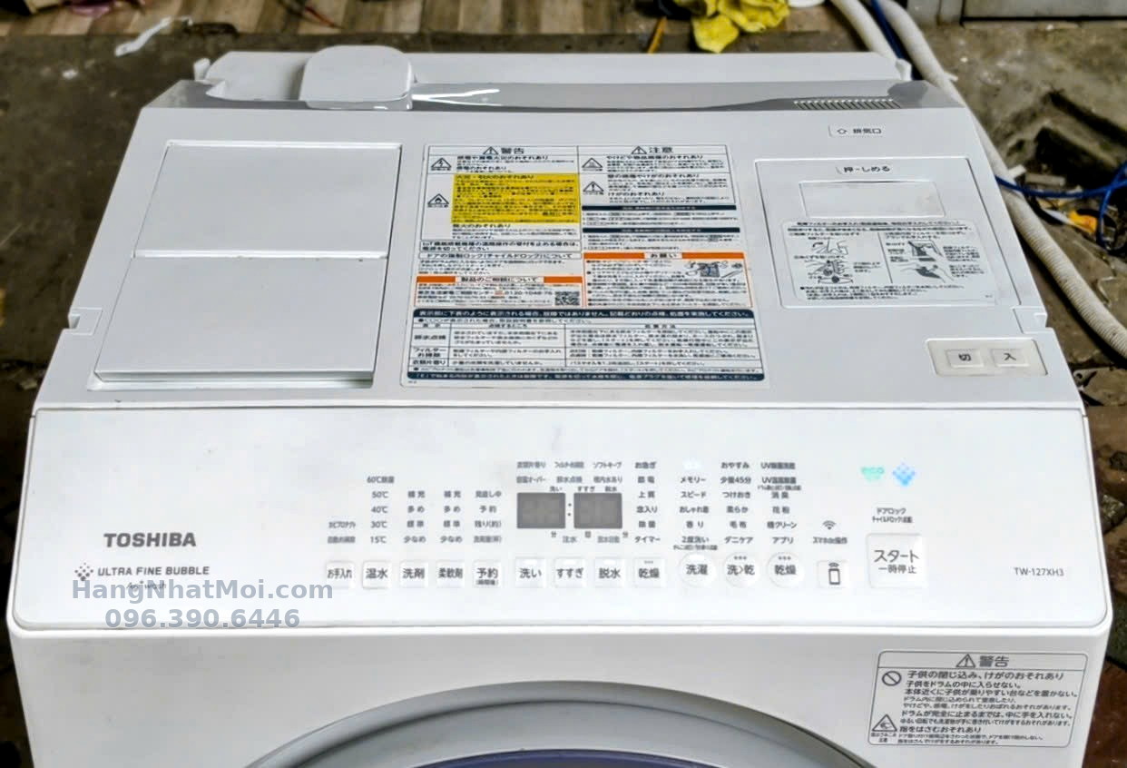 Bảng điều khiển Toshiba TW-127XH3L với chế độ nước ấm và Ultra Fine Bubble