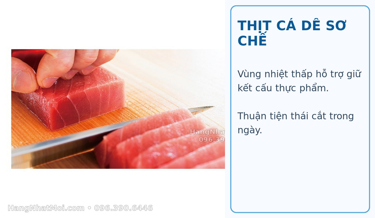 Thịt cá dễ sơ chế trong Hitachi R-HXC54X