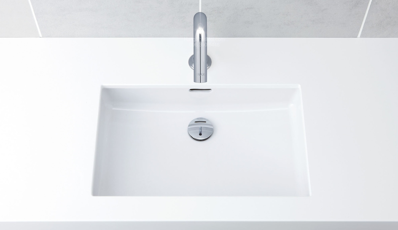 Thân vòi AutoMarge MX phối chậu lavabo chữ nhật âm bàn