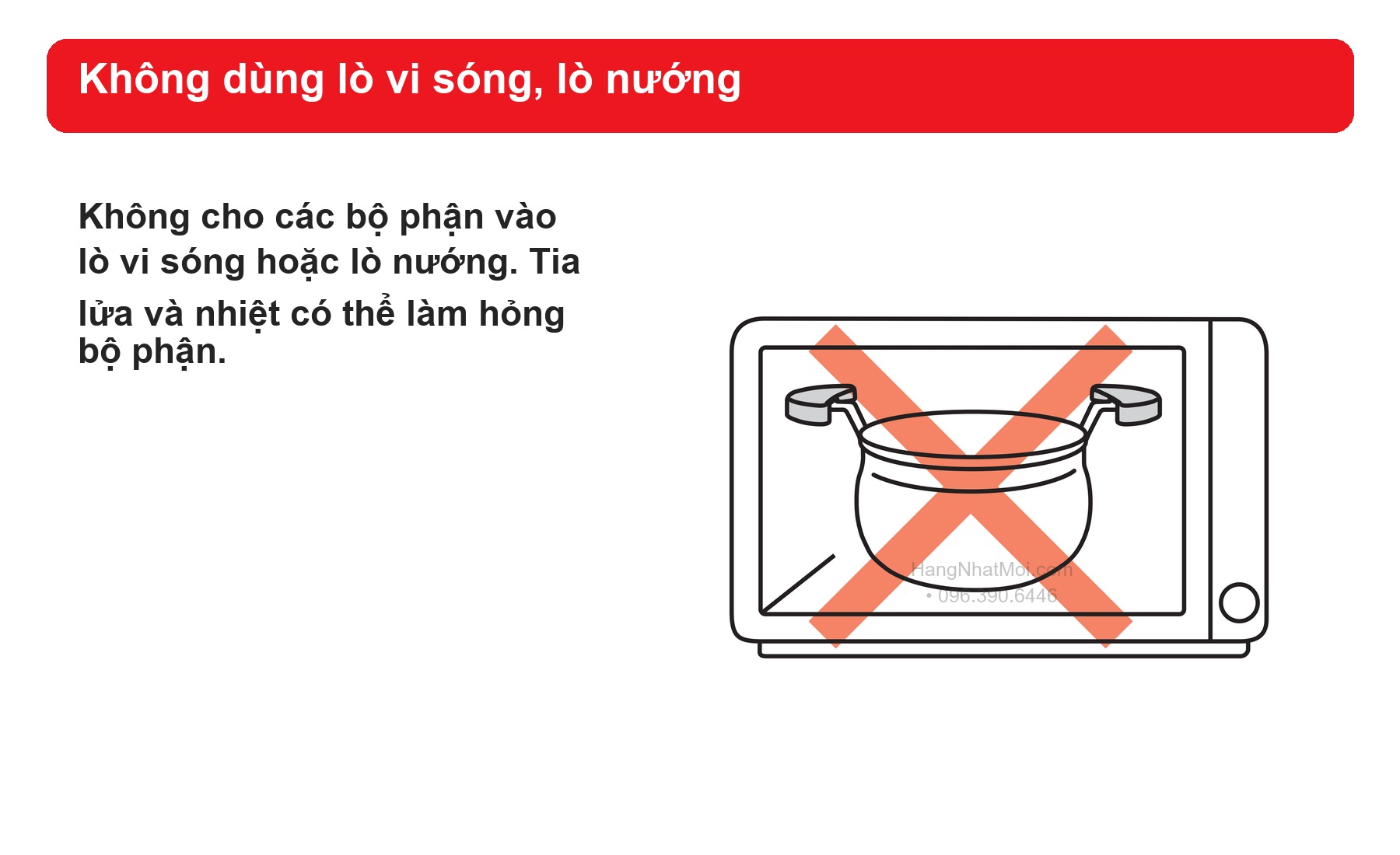 Cảnh báo hãng THERMOS KBG: không dùng lò vi sóng, lò nướng.