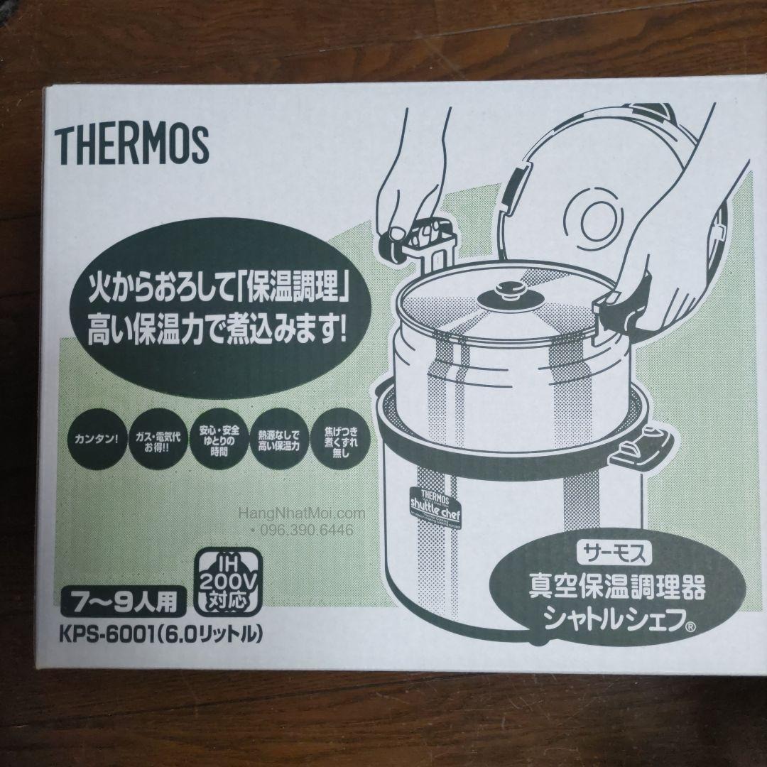 Mặt thùng KPS-6001 BK ghi dung tích 6 L và nhóm 7–9 người.