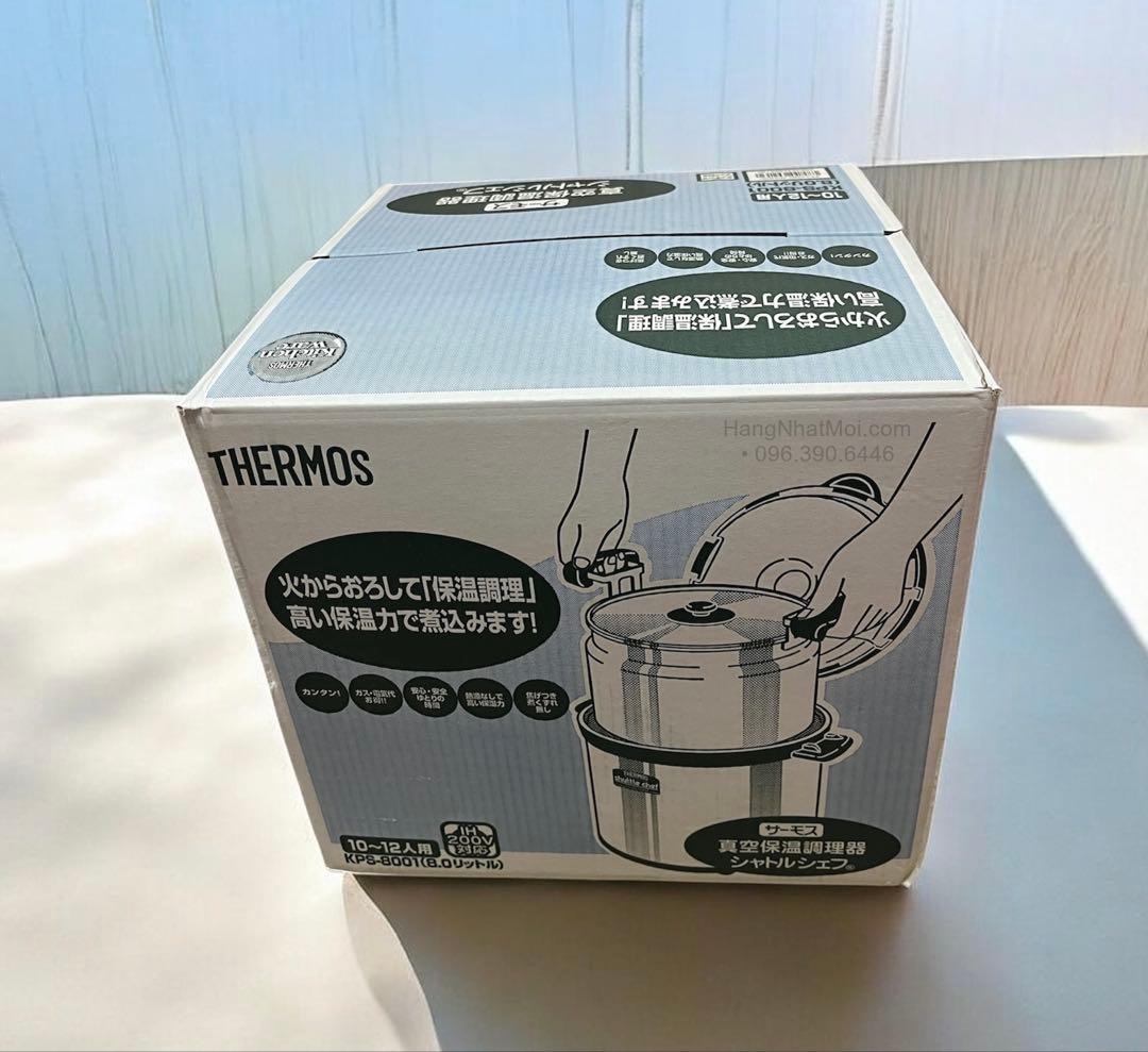 Thùng KPS-8001 ghi dung tích 8 L và phiên bản màu đen.