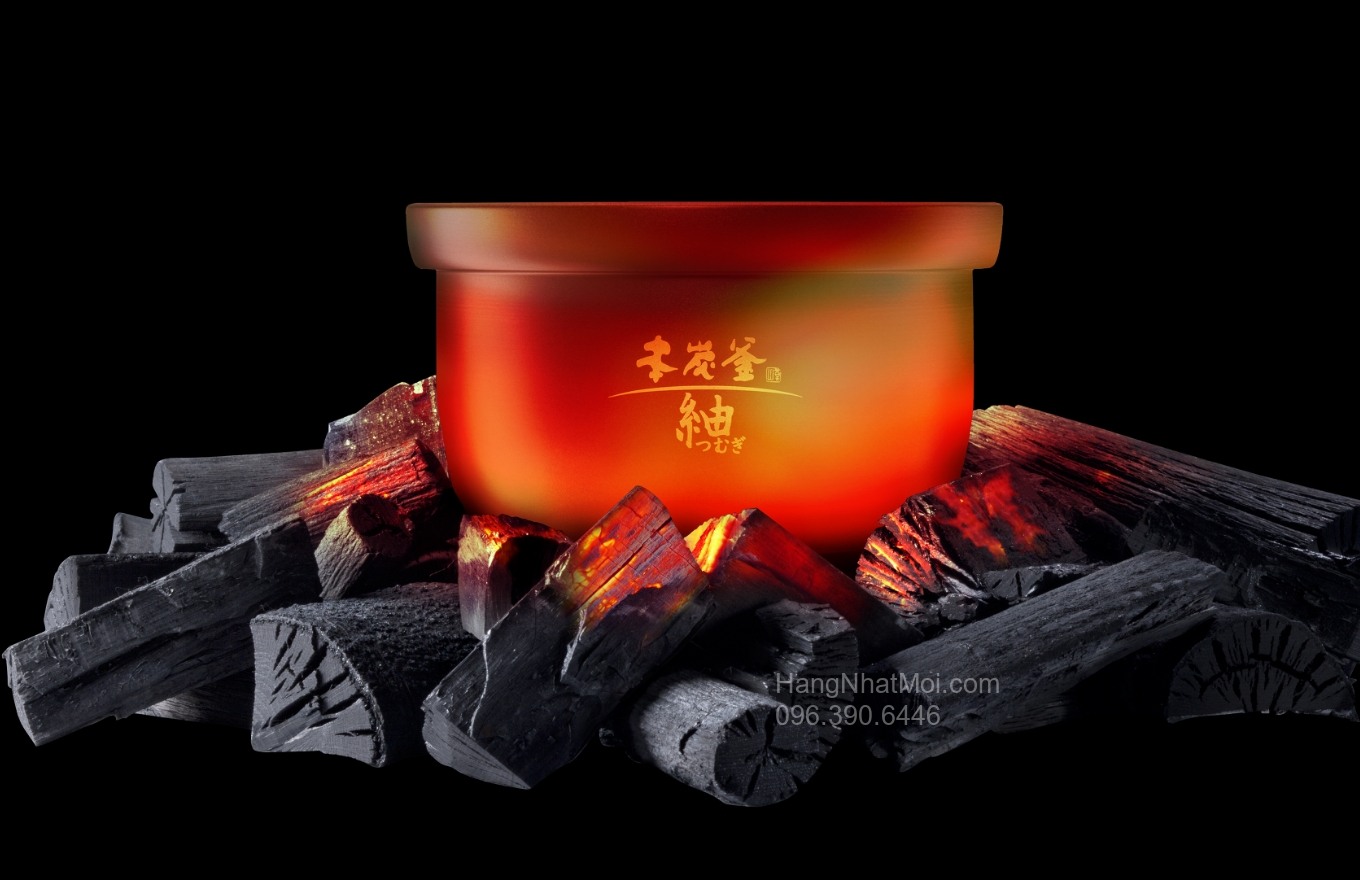 NJ-BW10H – Minh họa lòng carbon bản dày truyền nhiệt cho hạt gạo.
