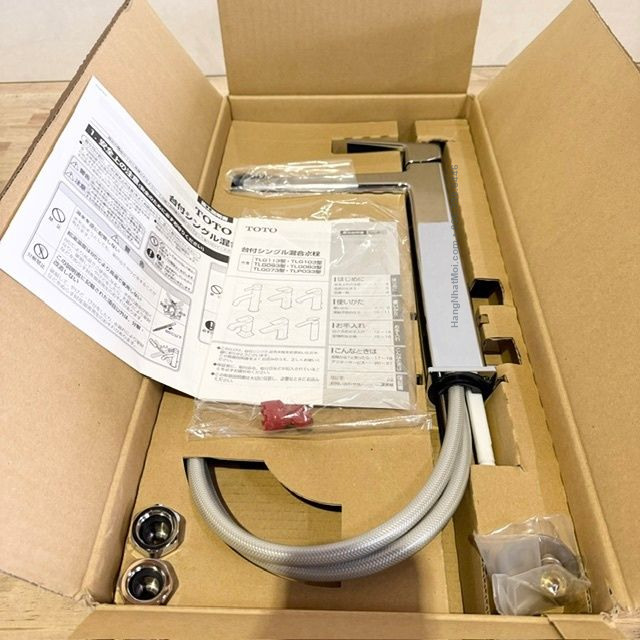 TLG10305J – bộ vòi mới chưa sử dụng trong hộp, cùng tài liệu và phụ kiện.