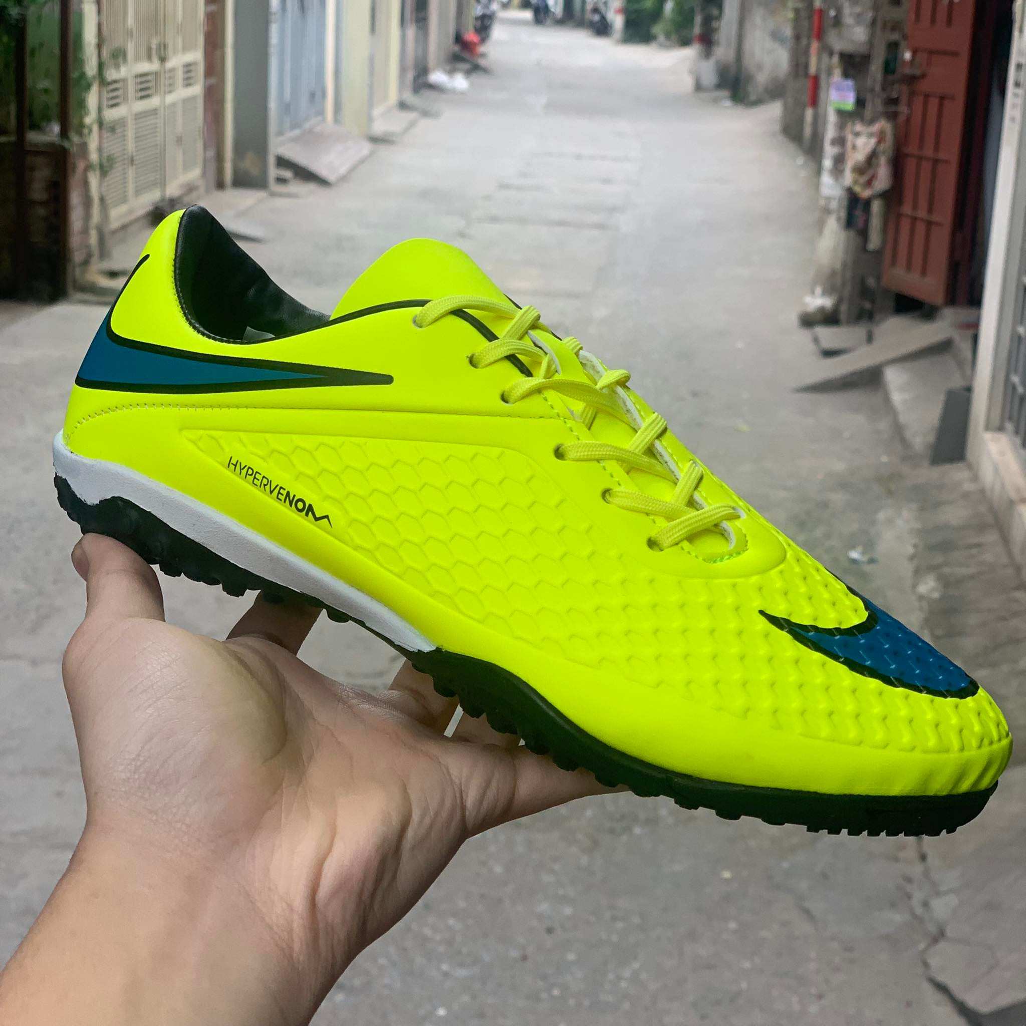 Giày Bóng Nike Hypervenom Phelon Nõn Chuối Xanh Than TF 1992 Sport - Giày Gì Chất