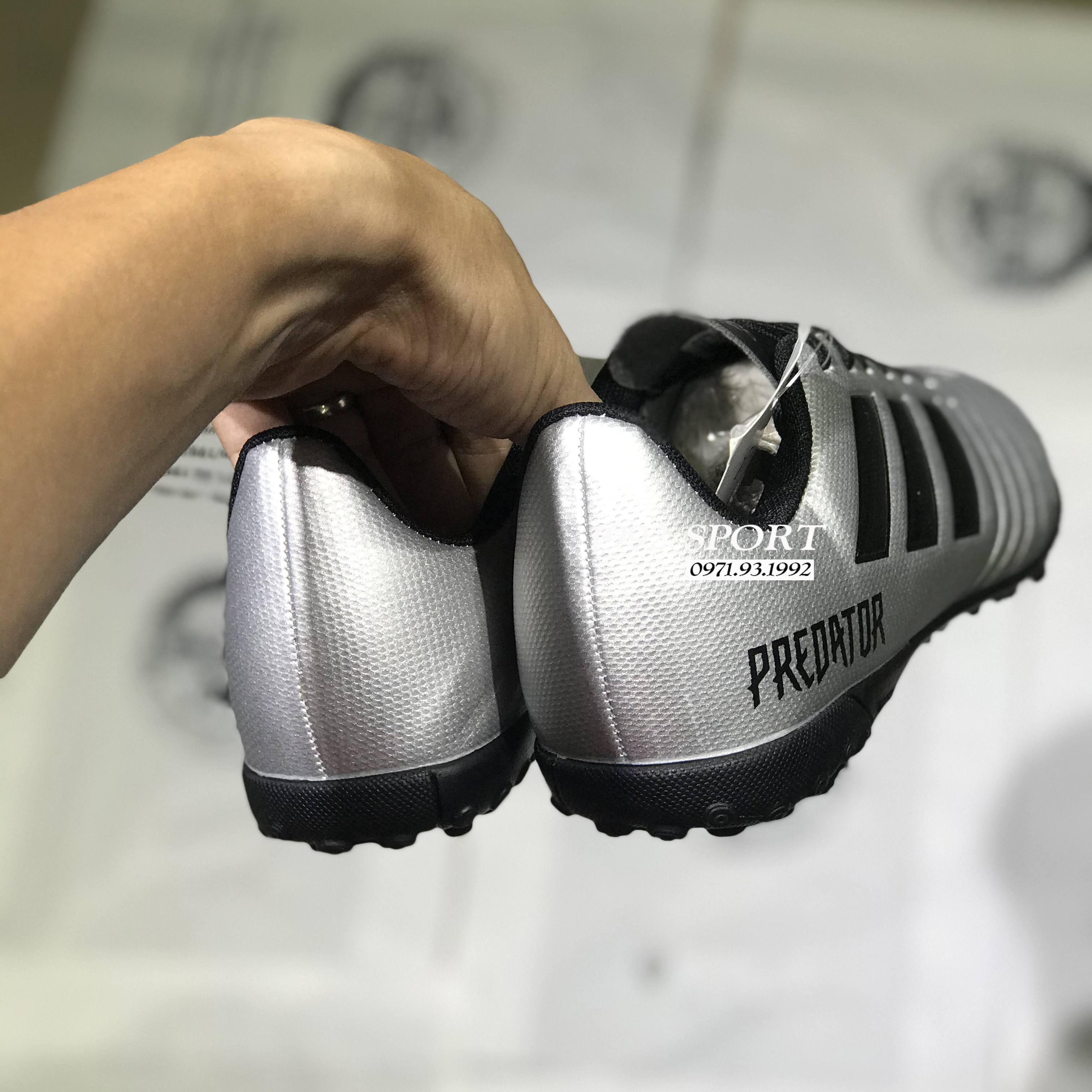 Giày Bóng Đá Adidas Predator Bạc Vạch Đen TF 1992 Sport