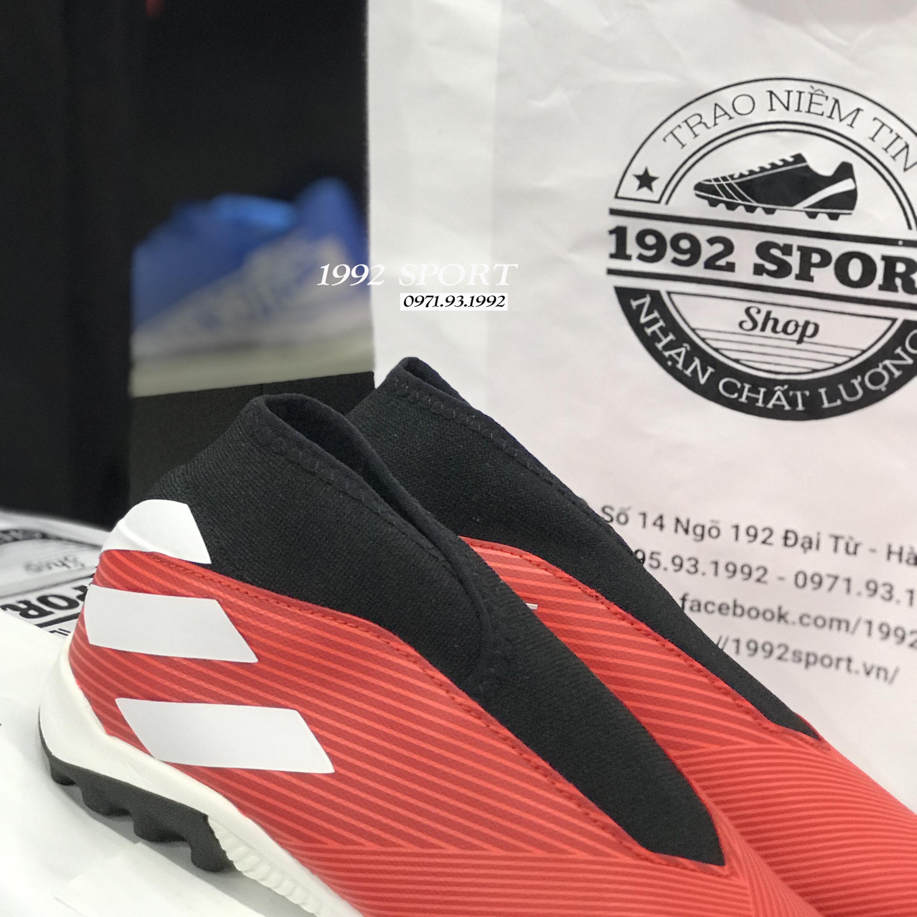 Giày Bóng Đá Adidas Nemeziz 19.3 Laceless Đỏ Đen TF 1992 Sport - Chuyên ...