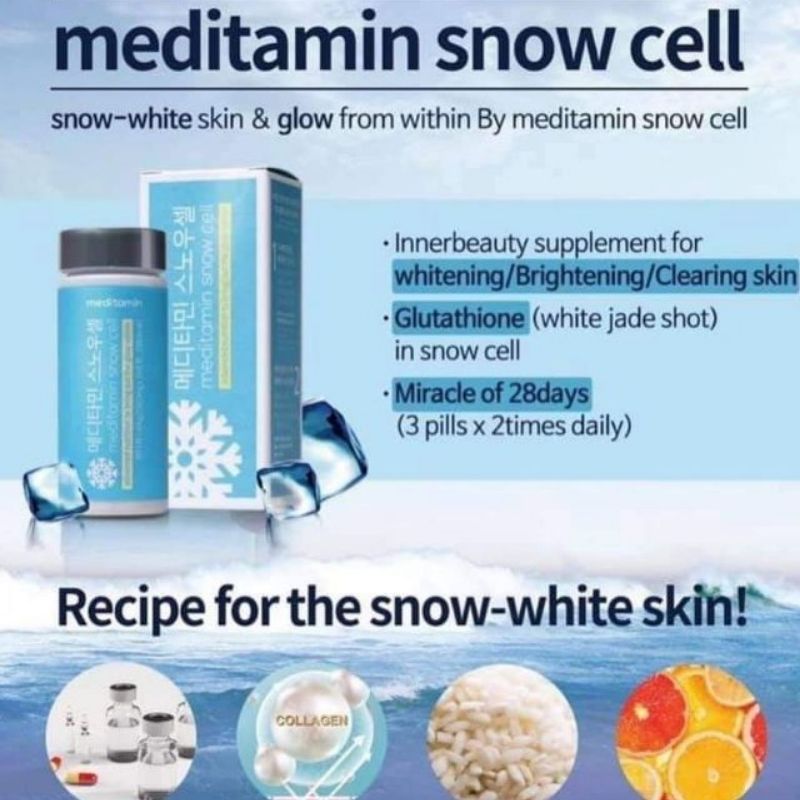 Viên uống trắng da Meditamin Glutathione Snow Cell