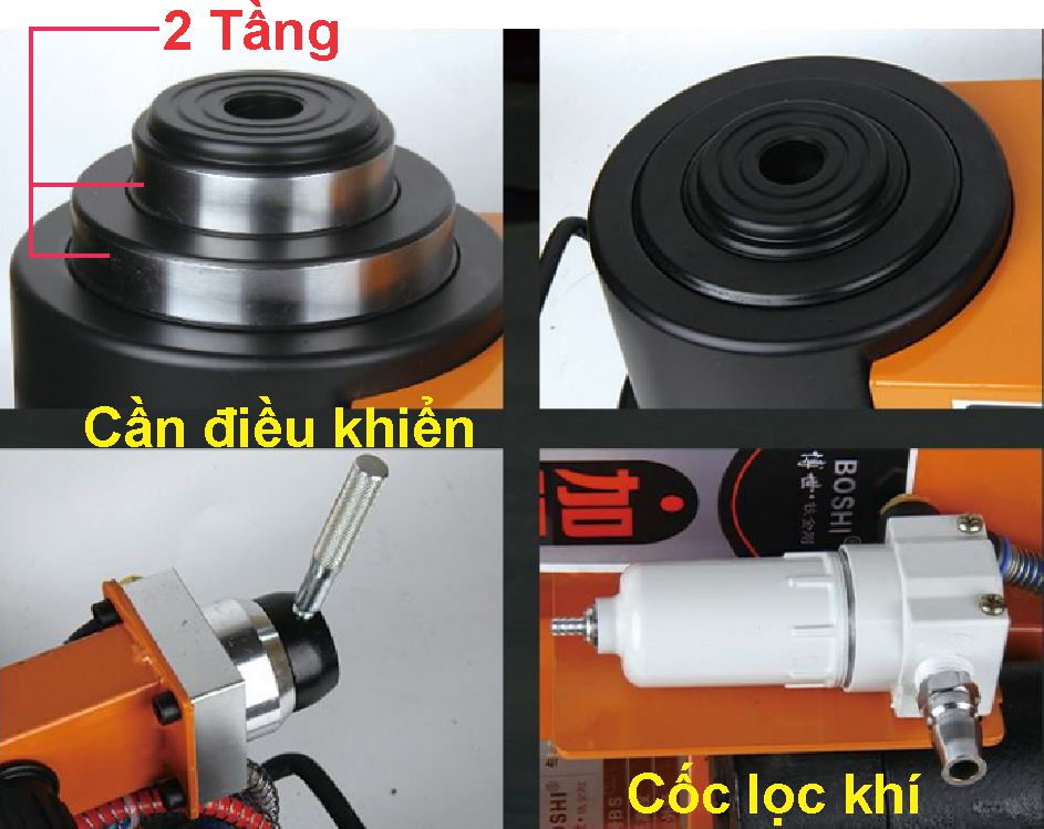 hướng dẫn cách vận hành an toàn kích đội hơi 40/80 tấn TJ-4080