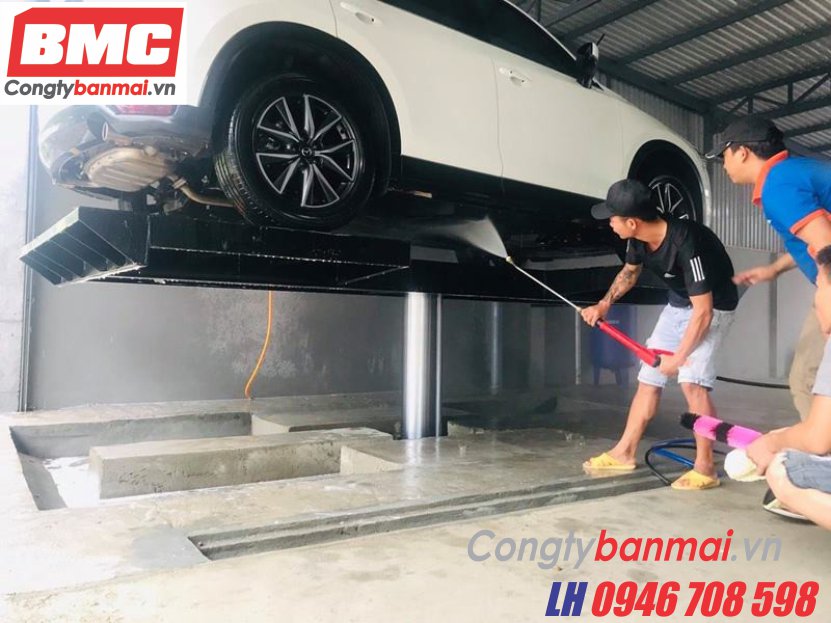 Hình ảnh bàn nâng rửa xe ô tô 1 trụ H101
