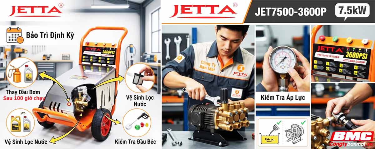 Bảo trì và bảo dưỡng máy xịt rửa xe cao áp định kỳ