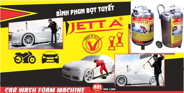 bình phun bọt tuyết cho tiệm rửa xe