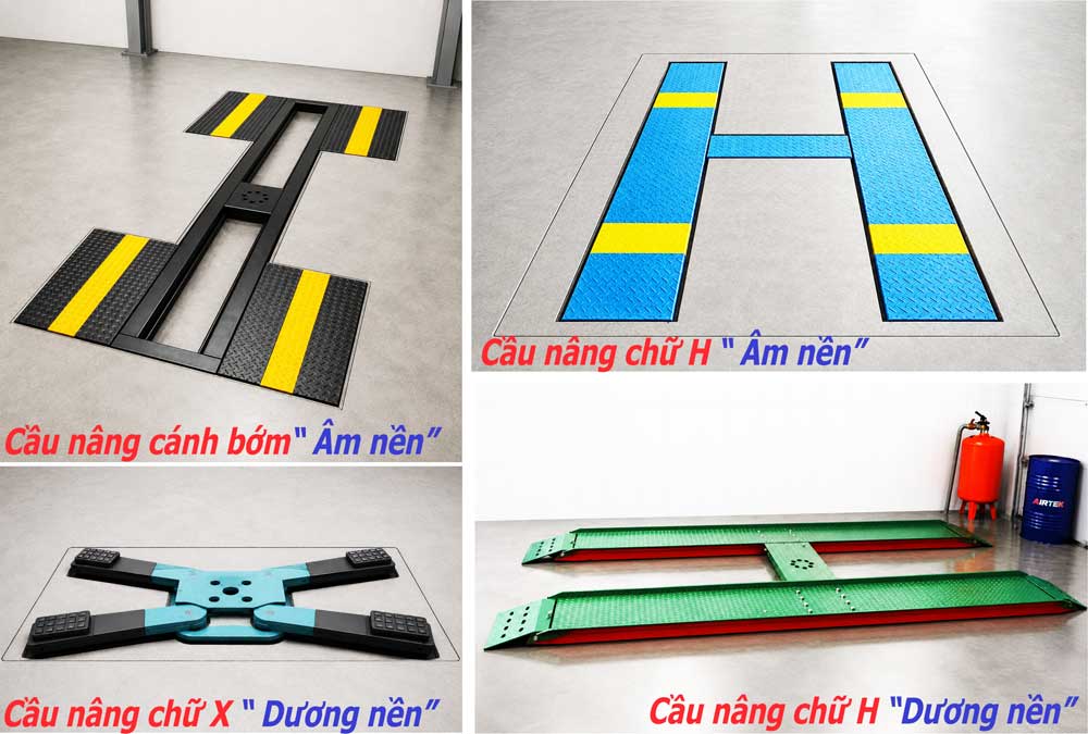 Các loại cầu nâng rửa xe ô tô phổ biến