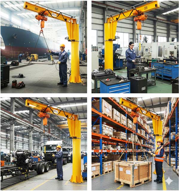 Cẩu xoay 360 độ công nghiệp