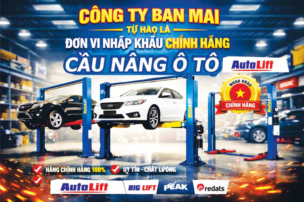 Công ty ban mai là nhà nhập khẩu chính hãng cầu nâng ô tô Autolift tại Việt Nam