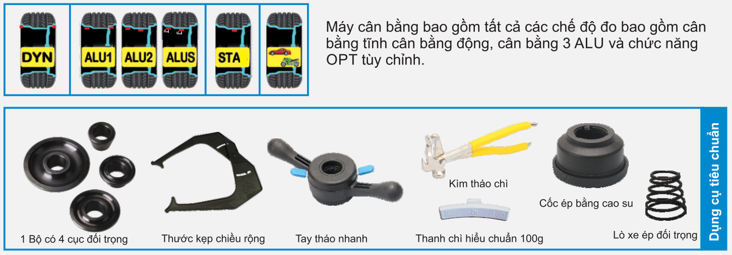 Hình ảnh phụ kiện kèm theo máy TC-2000E
