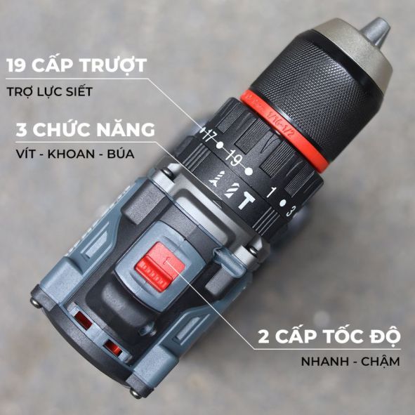 Hình ảnh máy khoan Pin cầm tay Workfix WF-ID1370BL cỡ 13mm