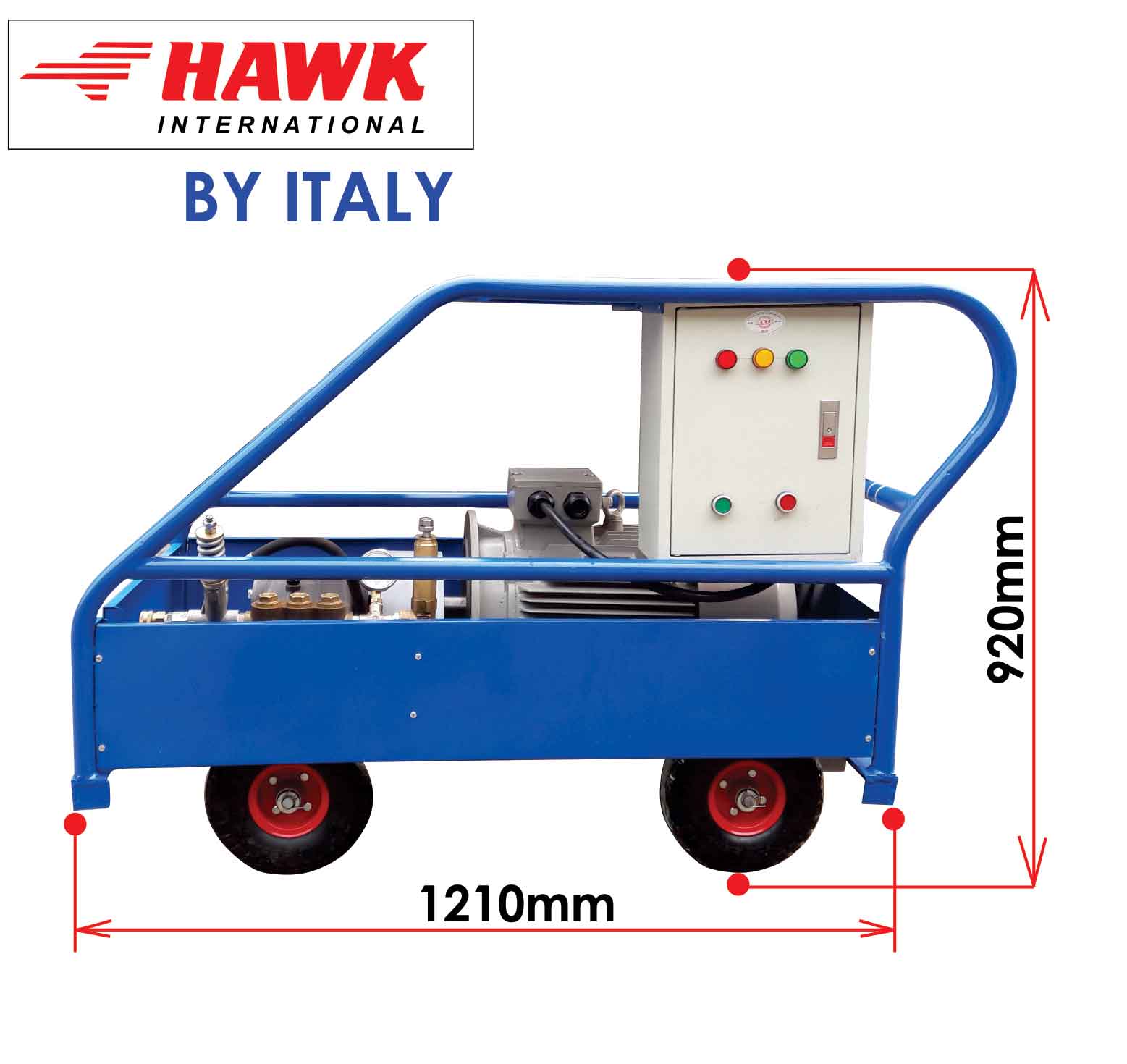 Kích thước máy rửa xe HW-1100P 11KW