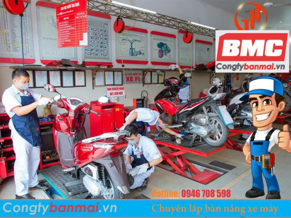 kinh nghiệm lắp đặt bàn nâng xe máy