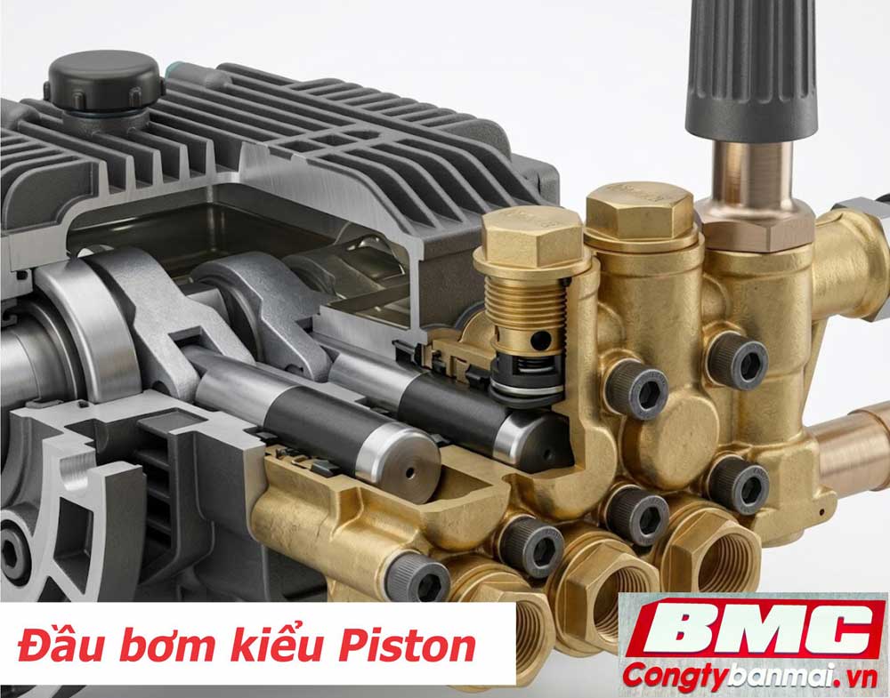 Lựa chọn đầu bơm rửa xe Ưu tiên đầu bơm kiểu Piston