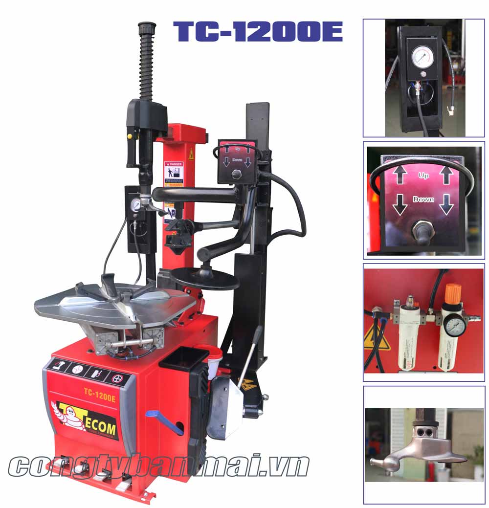 máy tháo vỏ xe ô tô kiểu tự động TC1200E, máy ra vỏ tự động TC1200